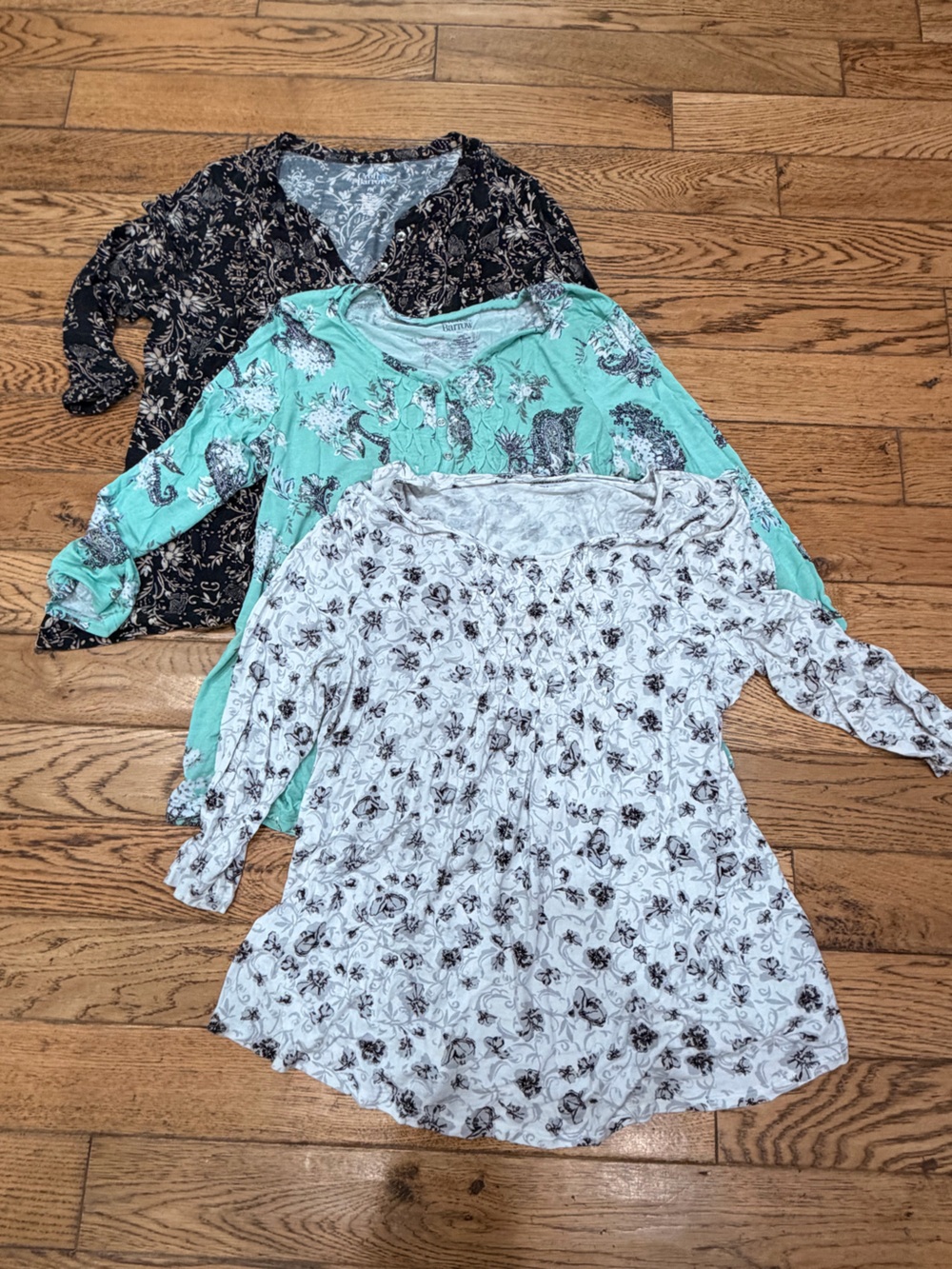 3 for 20!! Floral Print 3/4 Sleeve Tops - Set of 3